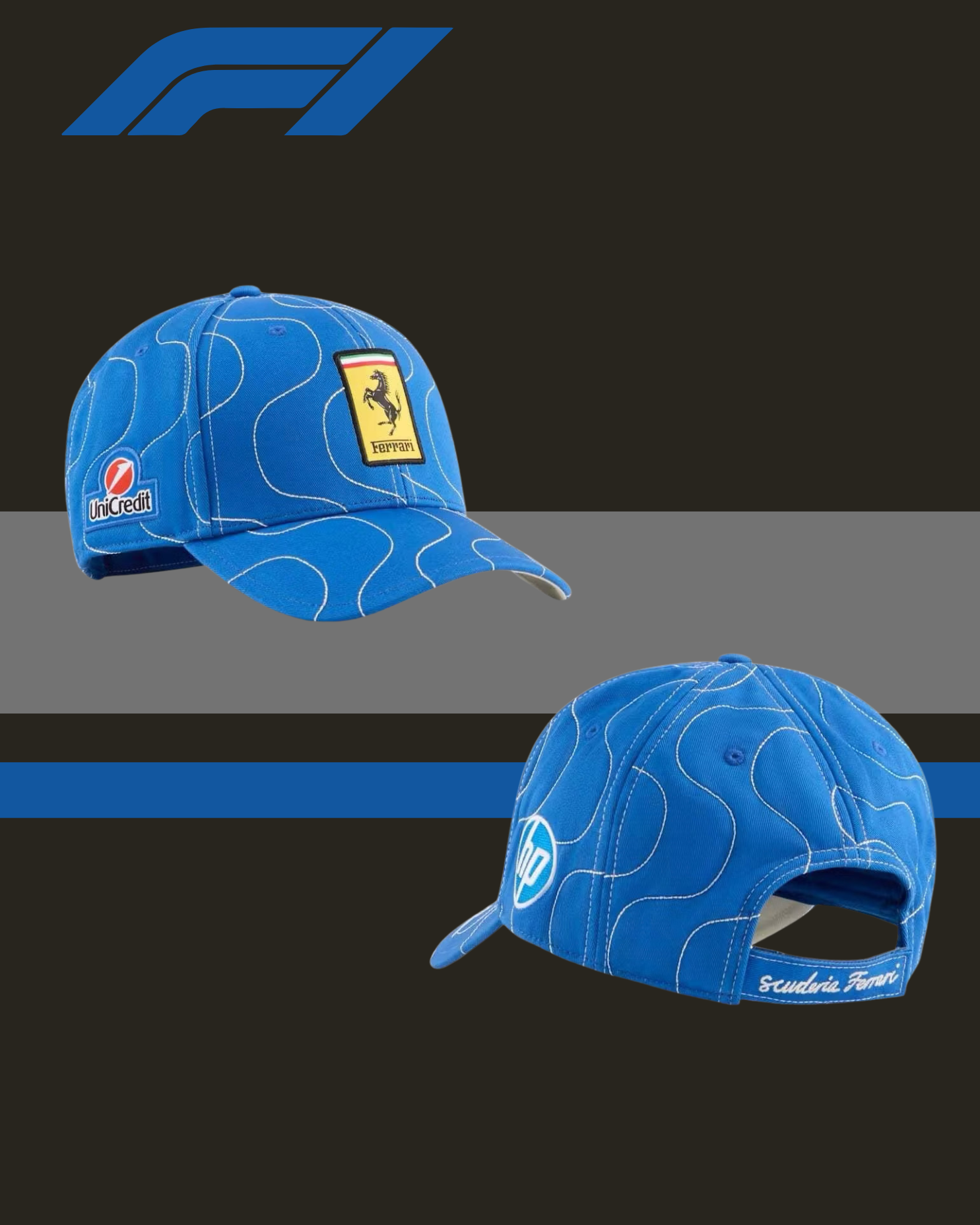 Ferrari Cap — Monaco Edition 🏎️🐎💙