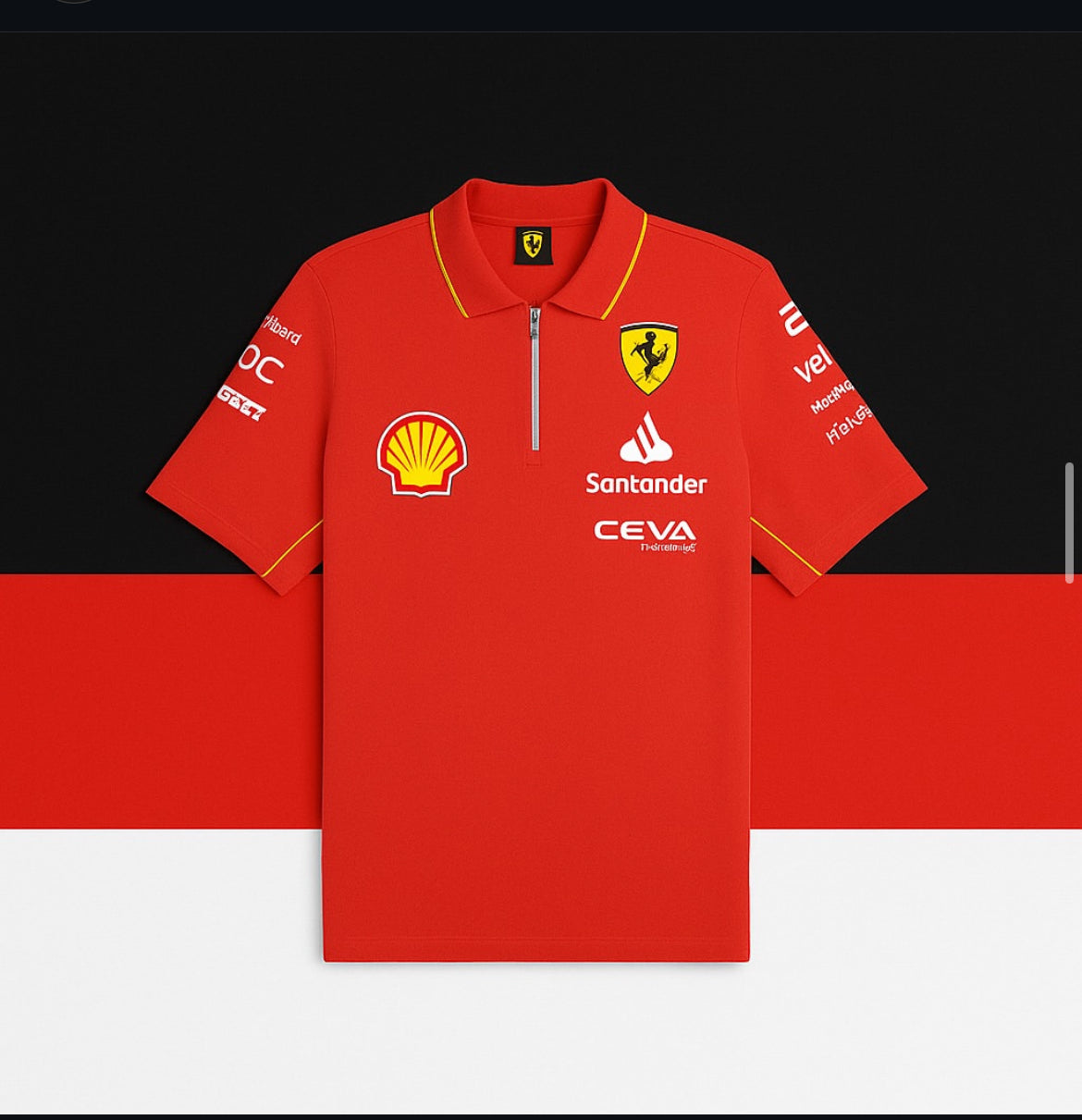 ❤️💛 2024–2025 Scuderia Ferrari F1 Team Polo Shirt / Jersey (Pre-Order)
