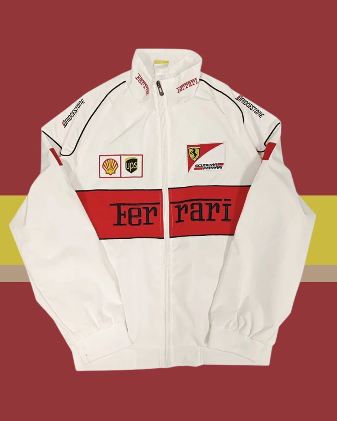 🔥🏁 Ferrari Retro Embroidered Jacket (Pre-Order)