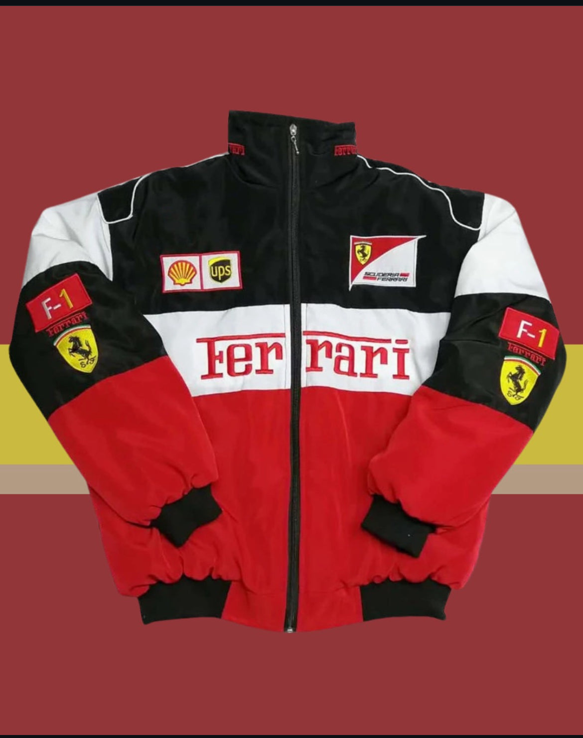 🔥🏁 Ferrari Retro Embroidered Jacket (Pre-Order)
