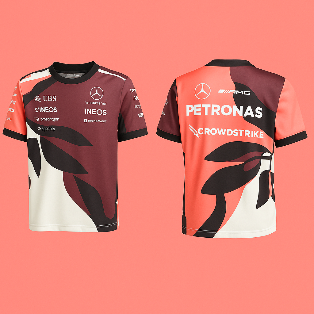 🚀 2025-2026 Mercedes-AMG Petronas F1 Special Edition - Miami GP Team Polo / Jersey (Pre-Order)
